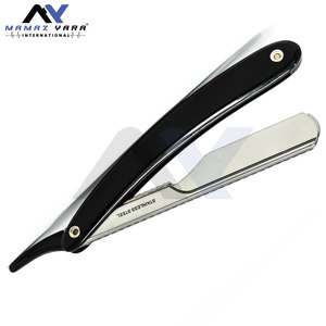 Nuevas maquinillas de afeitar de peluquero Mango de plástico negro OEM/Maquinillas de afeitar de salón Acero inoxidable Mejor calidad Precio al por mayor Maquinillas de afeitar - Product Image 3