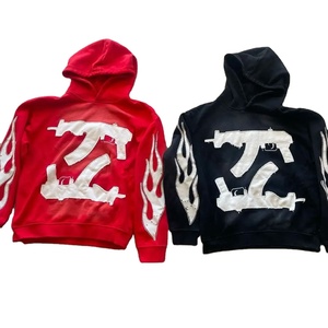 Precio barato OEM 100% algodón desgastado bordado sudaderas con capucha para hombre de gran tamaño holgado invierno peso pesado pulóver Sudadera con capucha para la venta - Product Image 1