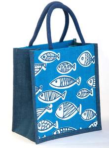 Natural <b>Jute</b> Carry Tote with Custom Logo Print and Contrast Panel Reusable Handheld <b>Bag</b> for Brand Promotions and <b>Gift</b> <b>Bag</b> - Product Image 4