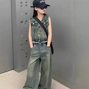 Gilet en jean unisexe sans manches, nouveau design, à la mode, pour hommes et femmes, avec capuche, fourni directement par l'usine - Product Image 5