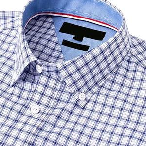 Chemise à carreaux pour hommes en coton à manches longues à carreaux formelle chemise habillée pour homme - Product Image 3