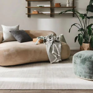 Tapis Nova en Viscose Pure Gris Clair 160x230 cm pour Salle à Manger, Hall/Entrée, Chambre à Coucher, Salon - Product Image 1