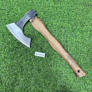 T10ZC forjado 6,89 pulgadas hoja <span class=keywords><strong>grande</strong></span> <span class=keywords><strong>hacha</strong></span> Barbuda al aire libre de acero de alto carbono Camping <span class=keywords><strong>hacha</strong></span> Bushcraft <span class=keywords><strong>hacha</strong></span> con <span class=keywords><strong>mango</strong></span> carbonizado - Product Image 1