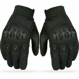 Gants d'extérieur tactiques personnalisés en cuir et coton résistants aux chocs pour l'hiver - Product Image 1