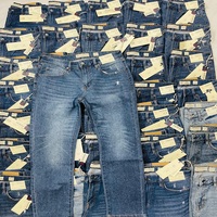 Jeans en denim délavé de qualité supérieure pour hommes, pantalon droit empilé de créateur personnalisé, vêtements hip-hop, surplus de stock, surplus