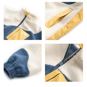 Veste unisexe en polaire tendance de haute qualité sur mesure, col montant, logo frontal, service OEM, luxe - Product Image 6