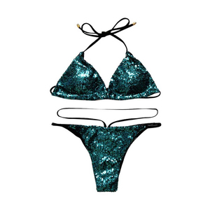 Logotipo personalizado Lentejuelas Mini Micro Tanga G String Extreme Sheer Bikini Proveedor Trajes de baño para mujeres - Product Image 5