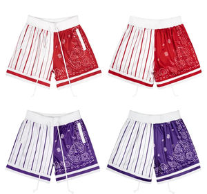 Short d'été en maille de coton avec logo personnalisé pour hommes, double couche, style cargo de créateur, décontracté, écologique, couleur, imprimé par sublimation - Product Image 5