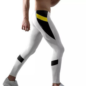 Leggings de sport pour homme en fibre de bambou 100% respirants à compression avec cordon de serrage personnalisable pour la salle de sport, l'entraînement et la course à pied - Product Image 4
