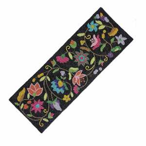 Camino de mesa con cuentas de cristal y patrón Floral, camino de mesa brillante decorativo para el hogar, mesa de comedor, decoración para fiestas de boda - Product Image 1