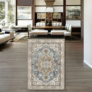 Alfombra de diseño Kilim geométrico abstracto de estilo moderno, telar a mano, lavable, tejido de poliéster, Reversible, alfombra de suelo para niños para el hogar - Product Image 2