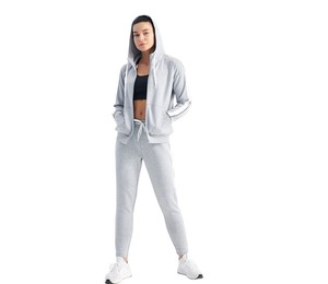 Chándal de algodón % de lana tecnológica para mujer 2024, ropa deportiva de Fitness de talla grande transpirable de dos piezas de secado rápido - Product Image 6