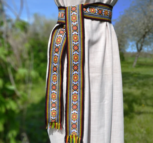 Ceinture tissée ukrainienne Hutsul, sangle Kozak artisanale, accessoire ethnique traditionnel - Product Image 3
