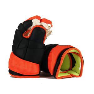 Gants de hockey sur glace en cuir cousu de qualité supérieure, confort lisse, adhérence rapide, sangle de poignet réglable, protection UV - Product Image 1