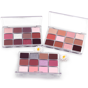 مخصص شعارك بورجوندي لوحة ظلال العيون ماتي لامع 12 ظلال البني والأرجواني لوحة ظلال العيون - Product Image 1