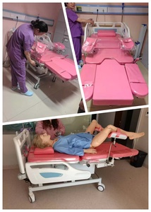 เตียงพยาบาลโรงพยาบาลแบบครบวงจรสำหรับสูติศาสตร์และสถานีพยาบาล พร้อมเตียงคลอดไฟฟ้าและโต๊ะผ่าตัด - Product Image 3