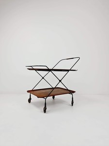 รถเข็นโลหะสำหรับเสิร์ฟไวน์รถเข็นบาร์รถเข็นสำหรับบ้านโรงแรมร้านอาหารห้องครัวเสิร์ฟอาหารแก้วไวน์ - Product Image 3