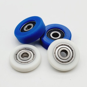 Fabricante OEM Durable Flat Round Pu Puerta corredera Rodamiento de rodillos Moving Glass Balcón Guía de rodillos Corredera Puerta de armario Rodillos - Product Image 1