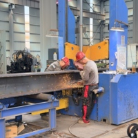 Profilé structurel en acier au carbone soudé pré-galvanisé, revêtu de zinc, anti-corrosion, en forme de H, pour les toits d'ateliers et de bâtiments industriels