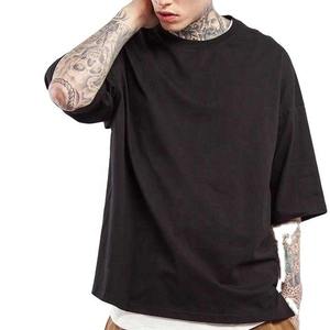 T-shirt à épaules tombantes en coton/fibre de bambou personnalisable pour hommes - Product Image 1