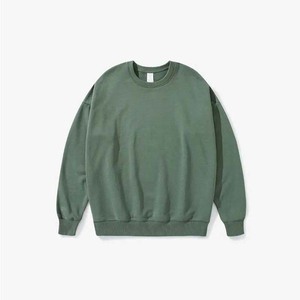 Premium Vintage Plain Unisex bordado en Blanco polar de gran tamaño cuello redondo sudadera ropa de algodón Hombre Sudaderas Casuales - Product Image 1