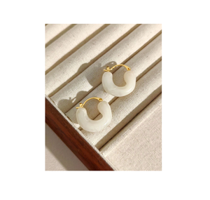 Boucle d'oreille en résine femmes boucle d'oreille et accessoires de boucle d'oreille en résine rectangle pour articles de fête bijoux de mariage royal - Product Image 6