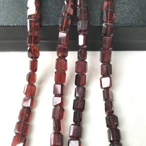 100% Natural IGI Certified AA Grade Red Garnet 8x7x5mm Octagon Shape Plain <b>Stone</b> <b>Beads</b> Dark Bluish Red Vivaaz Gems Jaipur - Product Image 3