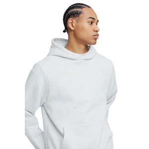 Sudadera con capucha de manga larga sólida en color gris con logotipo personalizado Sudaderas con capucha para hombre de talla grande de peso pesado a un precio razonable - Product Image 6