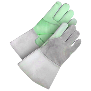 Gants de soudage TIG en cuir de chèvre brun et blanc de qualité supérieure, respirants, avec dos en Nomex pour une grande dextérité, résistants à la chaleur, pour l'extérieur - Product Image 2