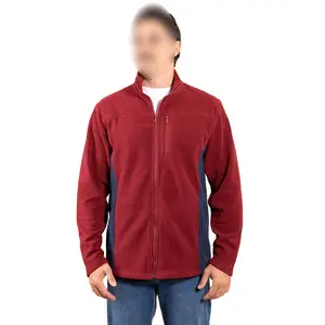 En un color rojo sólido, buena venta, hecho a mano, tela cómoda, los hombres usan chaquetas de lana Polar de Fugenic Industries