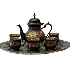 Juego de té de acero inoxidable con un diseño único de mango y borde liso, tetera de café de diseño, alta calidad, venta al por mayor - Product Image 5