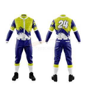 Vente en gros d'usine Ensemble de vêtements de sport avec maillot de baseball à boutons pour hommes, uniforme de baseball respirant pour hommes - Product Image 6