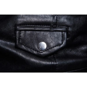 Veste polaire en cuir de luxe pour hommes, tissu en toile de haute qualité pour l'hiver - Product Image 5