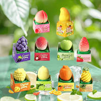 Vente en gros de glaces 3D en forme de fruits (raisin, citron, mandarine, fraise, pêche, mangue) à prix compétitif pour les distributeurs