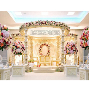 Maharani padmavati mandap ไม้แกะสลักที่ถอดออกได้หรูหราตกแต่งงานแต่งงานรอบแมนดาลัม USA การแต่งงานของแคนาดา - Product Image 1