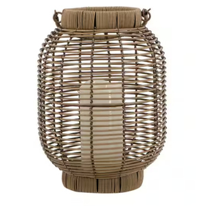 Lanterne en rotin naturel en gros, faite à la main, en osier brun tressé, à suspendre ou à poser au sol, décoration d'intérieur et d'extérieur - Product Image 2