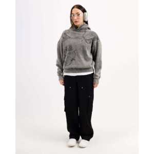 Sweat à capuche surdimensionné imprimé avec des chérubins, tissu tricoté respirant, idéal pour la saison d'automne - Product Image 3