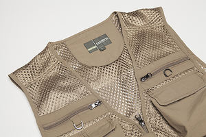 Chalecos de talla grande para hombre, chalecos personalizados para hombre, chaleco de trabajo de malla con bolsillo para herramientas, chaqueta - Product Image 5