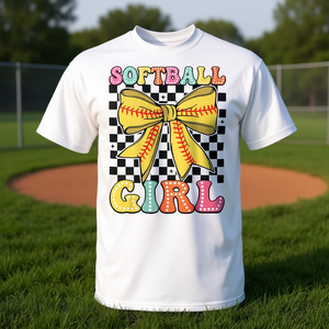 T-Shirt da Donna Ispirata al Softball con Fiocco Coquette, Maglietta Promozionale per Ragazze e Donne - Product Image 3