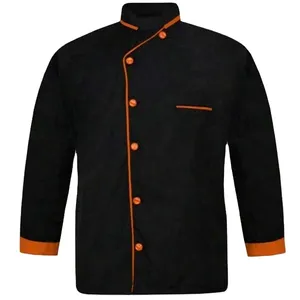 Хит продаж, Высококачественная куртка шеф-повара с длинным рукавом, пальто шеф-повара, мягкая и удобная униформа для мужчин и женщин с бесплатным образцом
