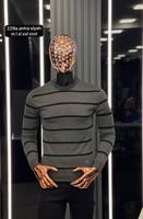 Suéter Casual de Invierno para Hombre, Cuello Redondo, Manga Larga, Cálido, 100% Algodón, Estampado Jacquard con Letras, Transpirable
