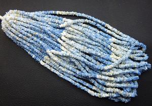 Prêt à expédier perles d'espacement Heishi d'opale bleue naturelle perles de pierres précieuses d'opale de forme carrée - Product Image 2