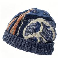 Bonnet Jacquard Unisexe Personnalisé avec Logo Brodé Motif Géométrique 100% Coton Respirant Imperméable Style Urbain Hiver