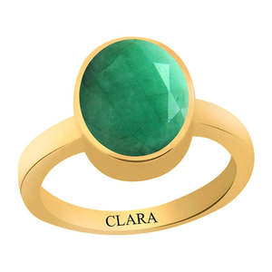 Certified Natural <b>Emerald</b> Panna Gemstone <b>Rings</b> <b>Emerald</b> Cut Diamond with Bezel Setting for Everyday Wear Buy Now! - Product Image 1