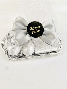 Plateau de service mini en acrylique argenté pour mariages, Noël, Halloween - Vente en gros, élégant, décoratif, pour bonbons, chocolats, cadeaux de fête - Product Image 4