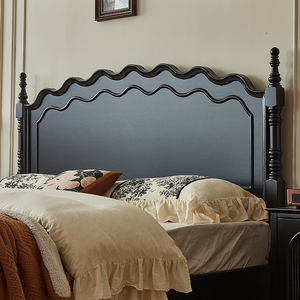 Traditional Solid Mahogany Sleigh <b>Bed</b> <b>Queen</b> <b>Size</b> Hand Carved Wood <b>Frame</b> Bedroom Furniture - Product Image 2