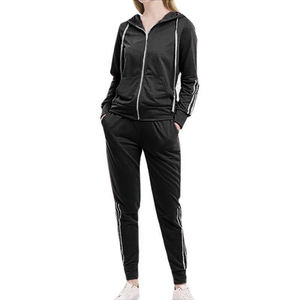 Broderie délavée recadrée sur la taille nouvelle rue porter personnalisé en détresse fermeture éclair à capuche ensemble Joggers polaire à capuche en gros - Product Image 5