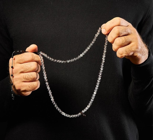 Tasbih de Resina con 33 Cuentas Turquesas, Rosario Musulmán, Joyería de Piedra, Exportación de la India - Product Image 1