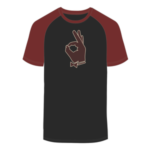Kappa Alpha Psi YO Hand Sign 1911 Noire Raglan <b>Long</b> <b>Sleeve</b> T <b>Shirt</b> Premium Cotton Greek Fraternity Casual Wear Tee - Product Image 3