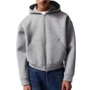 Premium Men's Winter <b>Fleece</b> <b>Zip</b>-<b>Up</b> <b>Hoodie</b>-Breathable Eco-Friendly Drop Shoulder Design Customizable Colors & Logo High Quality - Product Image 5